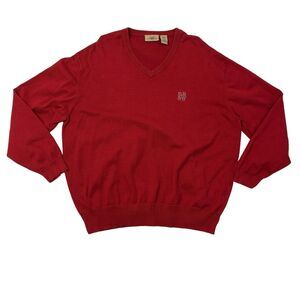 Vintage Nebraska Cornhuskers Knit Sweater Mens XL Pima Cotton Vesi Sportswear